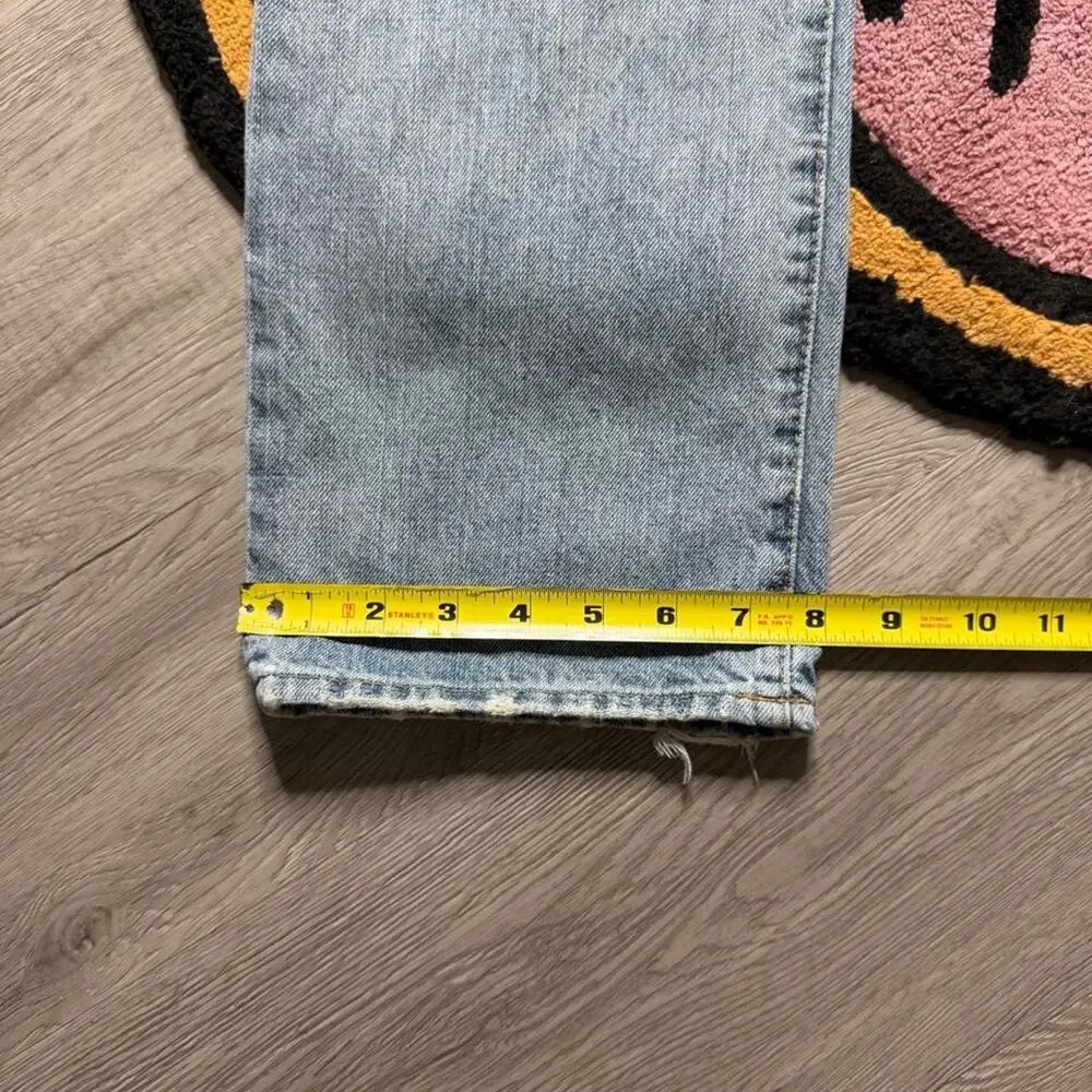 Polo Ralph Lauren Varick Slim Straight Distressed Denim Jeans 33x32 Blue